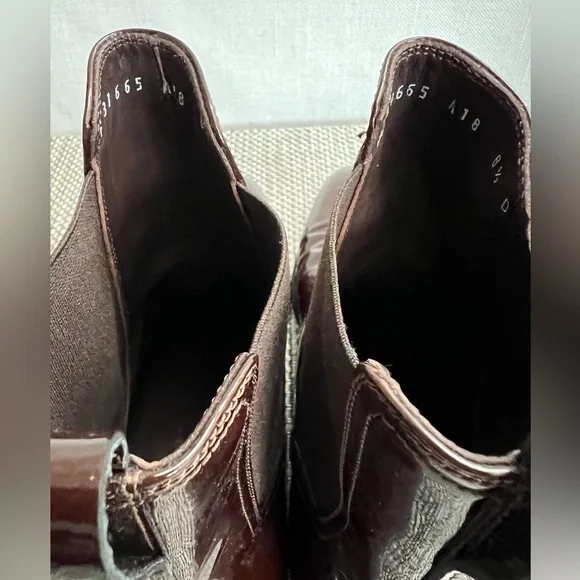 Men's Salvatore Ferragamo Brown Patent Leather Boots